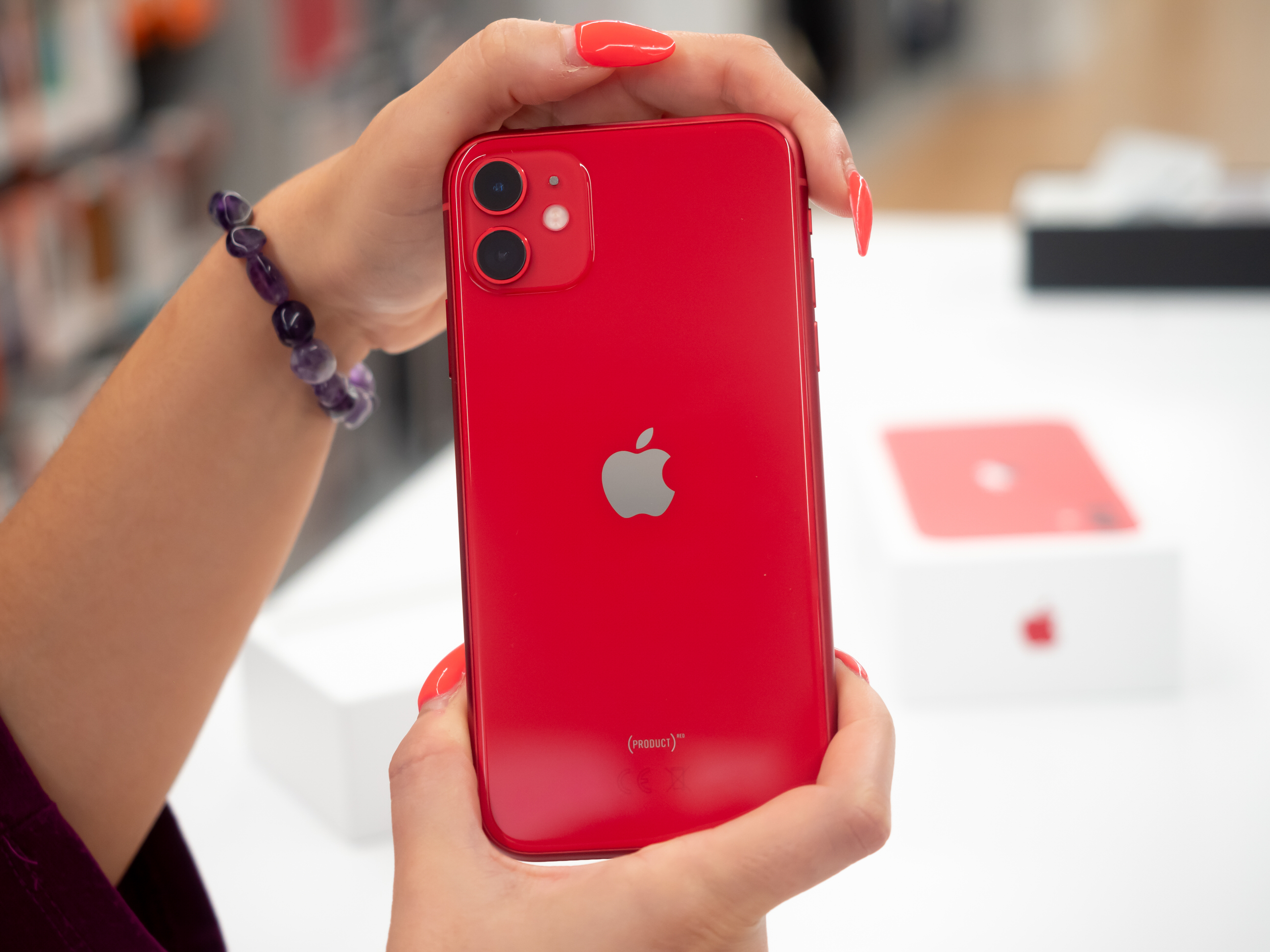 Acquista IPhone 6 6S 7 Plus Custodia Posteriore Colore Rosso