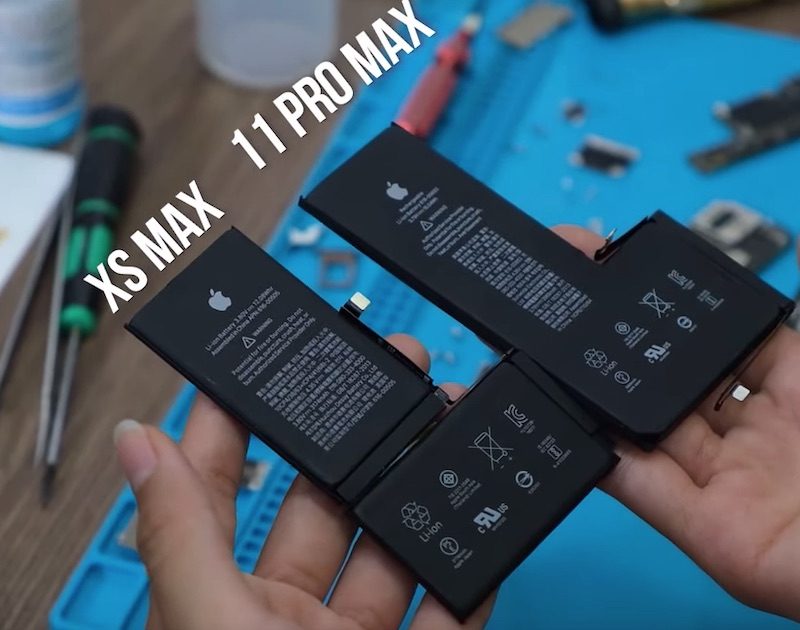 Lo smontaggio iPhone 11 Pro Max rivela batteria a L più spessa e pesante