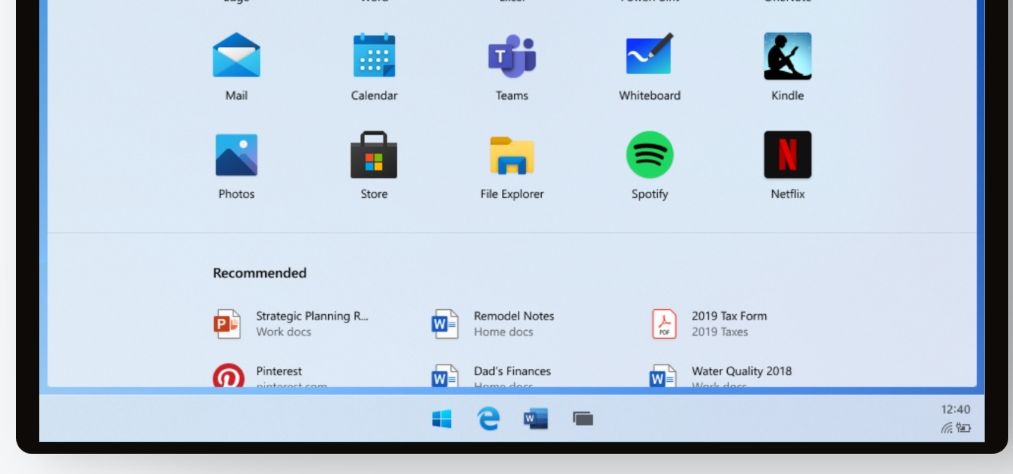 Le prime schermate di Windows 10X sembrano quelle di un sistema misto desktop/mobile