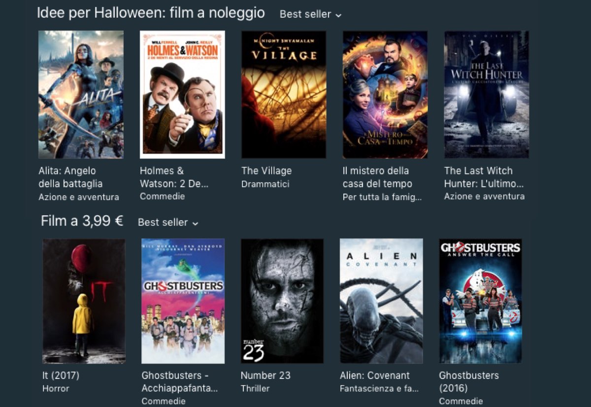 Halloween, tanti film da brivido in offerta su iTunes