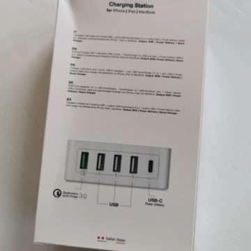 Presa di contatto con Aiino Caricatore da tavolo Premium 60W a 5 Porte