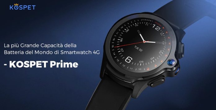 KOSPET Prime 4G, in offerta lo smartwatch con Face ID e batteria da 1260 mAh