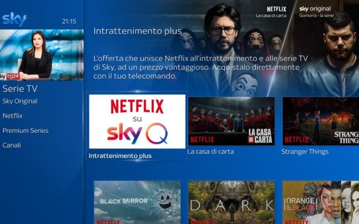Dopo DAZN, Netflix su Sky Q dal 9 ottobre Dopo DAZN, Netflix su Sky Q dal 9 ottobre