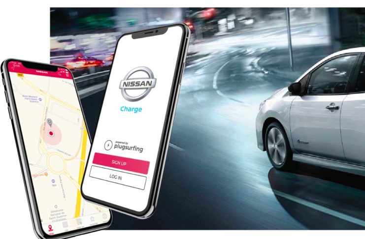 Con l’app Nissan Charge pià facile ricaricare i veicoli elettrici in viaggio