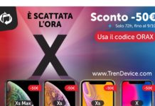 Solo per 72 ore: sconto -50€ su iPhone XS Max, XS, XR e X Ricondizionati TrenDevice