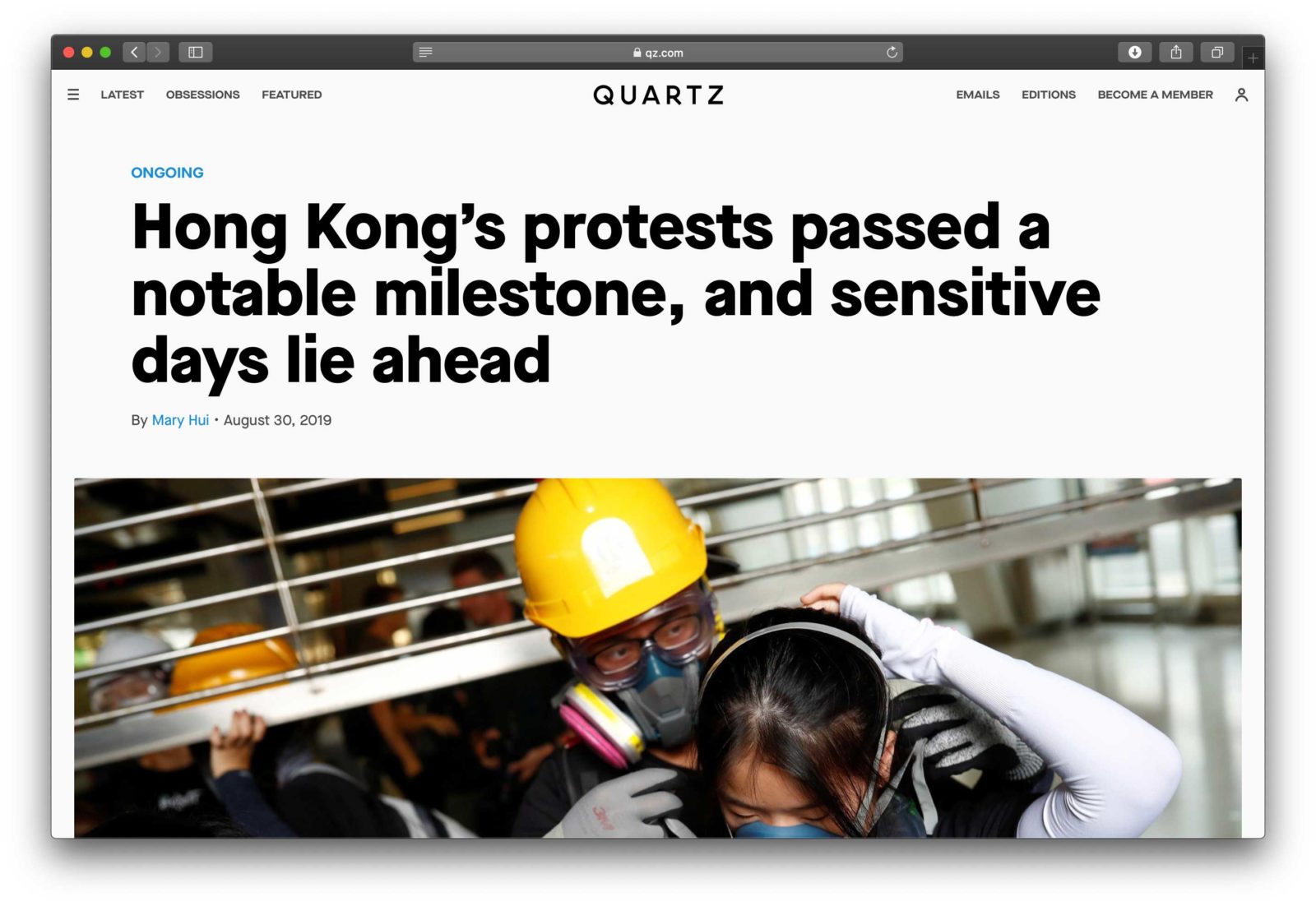L’app Quartz rimossa dall’App Store cinese perché diffondeva notizie sulle proteste di Hong Kong