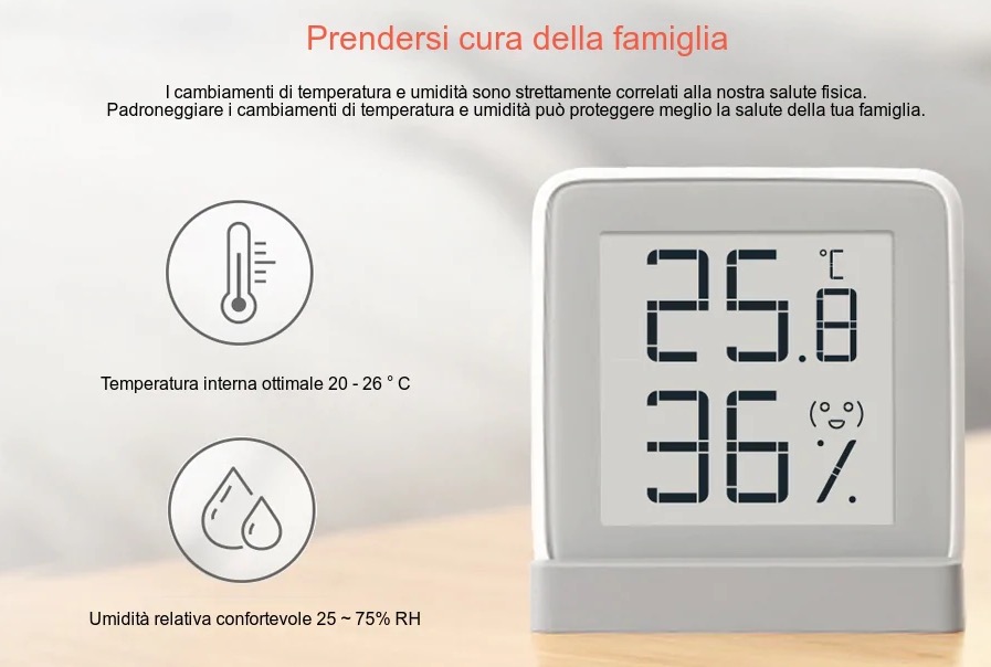 Termometro e igrometro Xiaomi a inchiostro digitale, solo 8,23 euro con il codice sconto