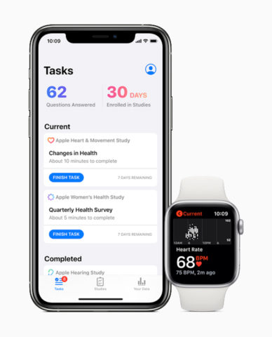 Apple lancia la sua app per la ricerca: effettua studi per la salute delle donne, il cuore e l’udito