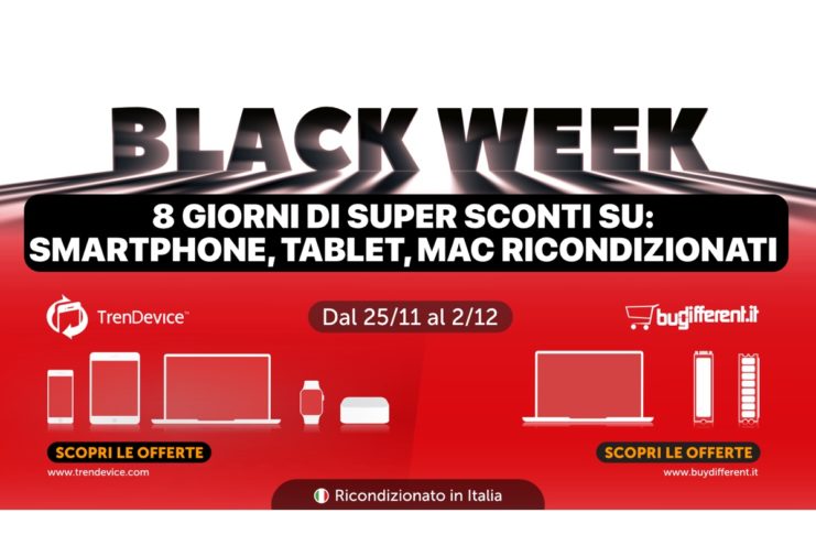 Sconti Black Week: iPhone 7 da 184,90€ e iPhone X da 479,90€. Su TrenDevice fino ad esaurimento scorte
