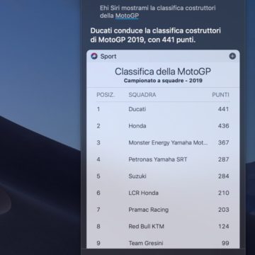Siri finalmente sa rispondere alle domande sulla MotoGP