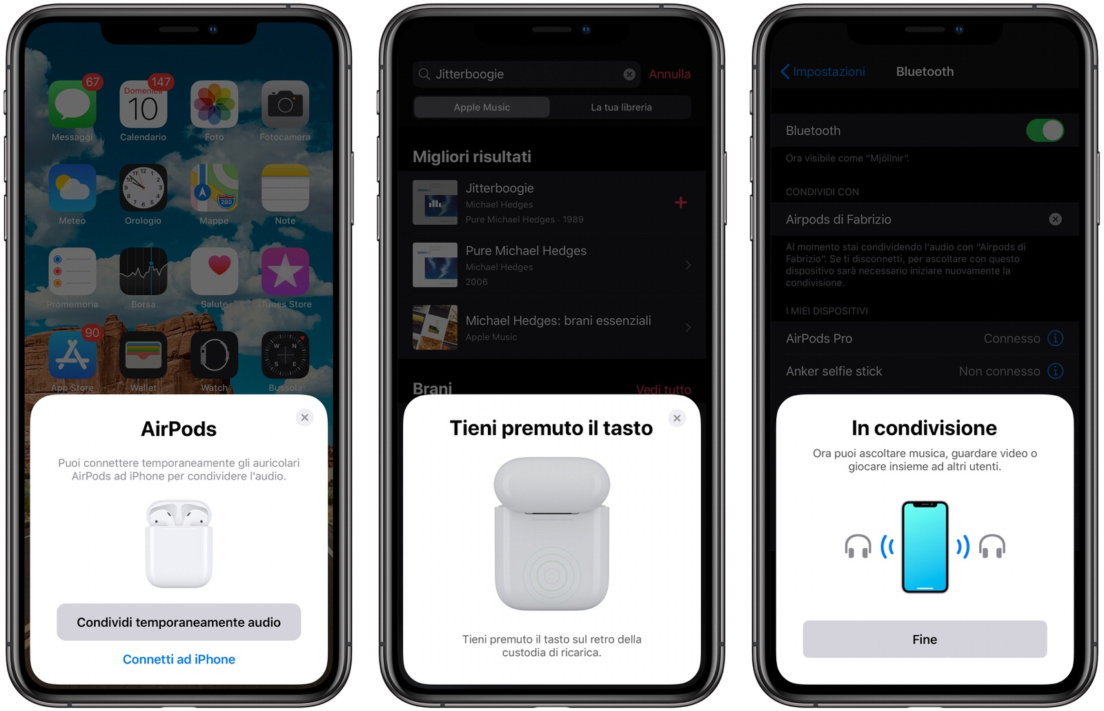 Condividere la musica con AirPods o auricolari Beats: come usare la funzione di iOs 13
