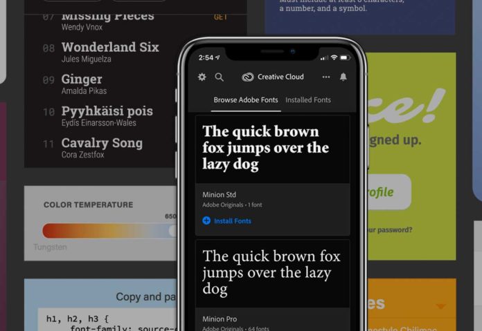 I font Adobe ora disponibili con iOS 13 con le app della Creative Cloud e non solo