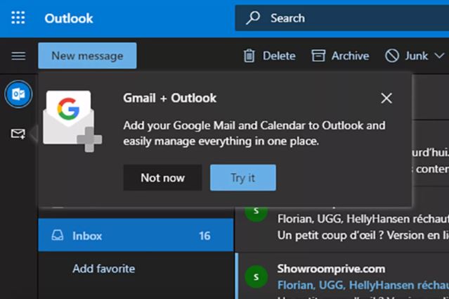 Gmail, Drive e Calendario Google arrivano su Outlook