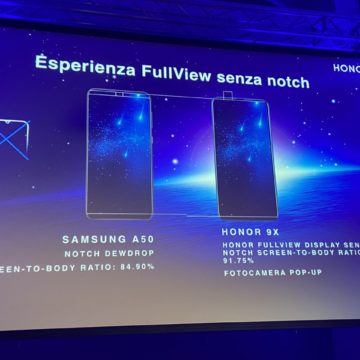 HONOR 9X in Italia a tutto schermo con fotocamera tripla 48MP e pop-up camera frontale 16 MP