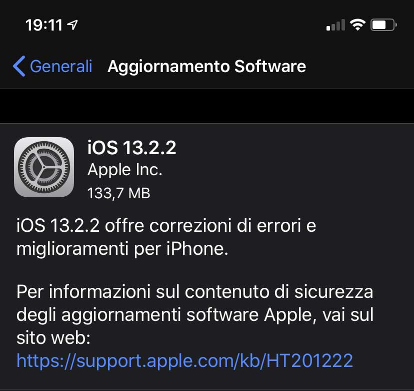 Disponibile iOS 13.2.2, risolto il bug delle app in background