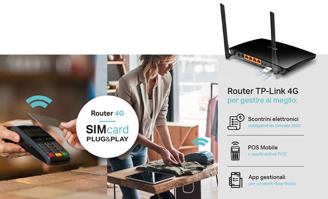 Con i router TP-Link 4G connessioni stabili anche per gli scontrini 2.0