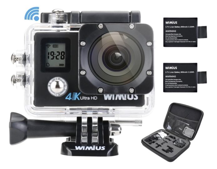 WiMiUS Q4, action camera 4K subacquea a metà prezzo: solo 27,49 euro