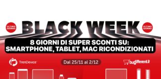 Ultimo giorno Sconti Black Week: Smartphone, Tablet e Mac Ricondizionati in offerta limitata su TrenDevice e BuyDifferent