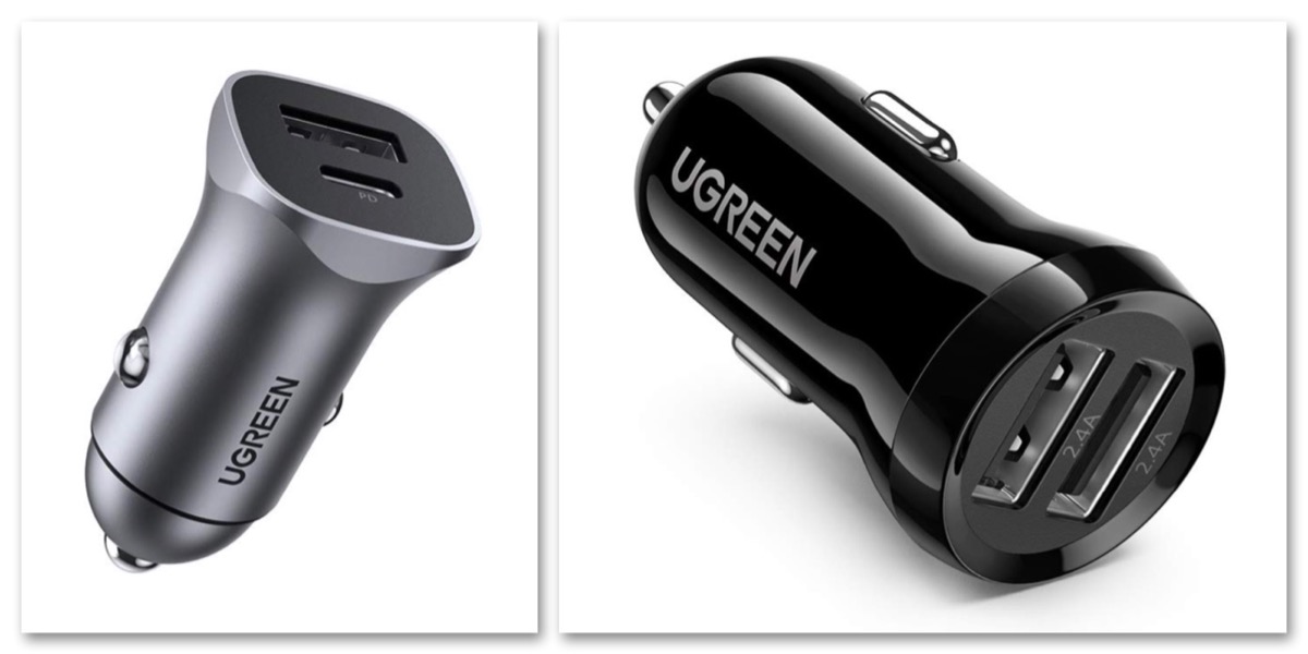 Ugreen, caricatori per auto con USB-A e USB-C a partire da 9,99 euro