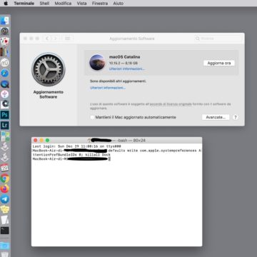 Come rimuovere il badge di notifica degli aggiornamenti di macOS