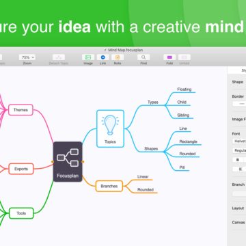 Focusplan è una nuova app di mind mapping e brainstorming per Mac