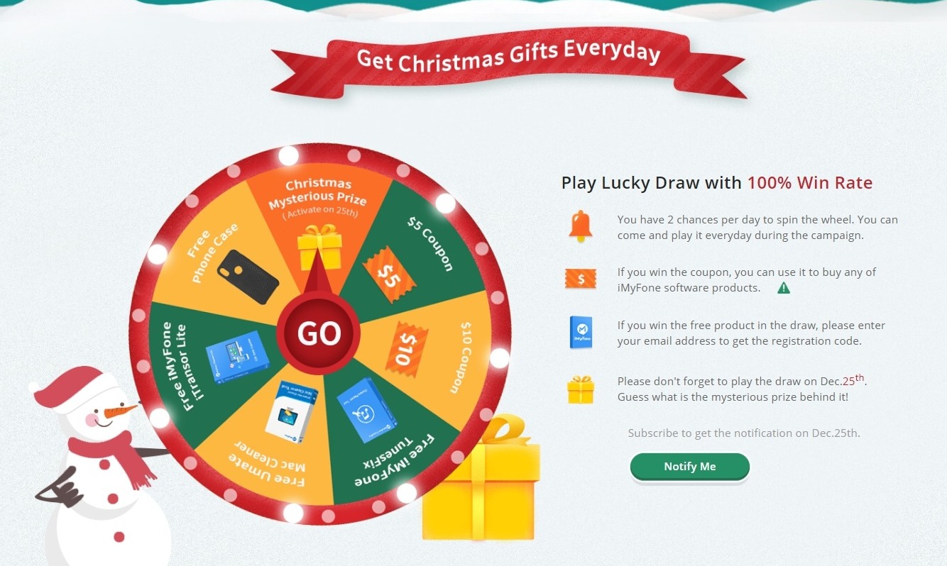 Offerte di Natale iMyfone: un regalo ogni giorno e software a partire da soli 9.90 $