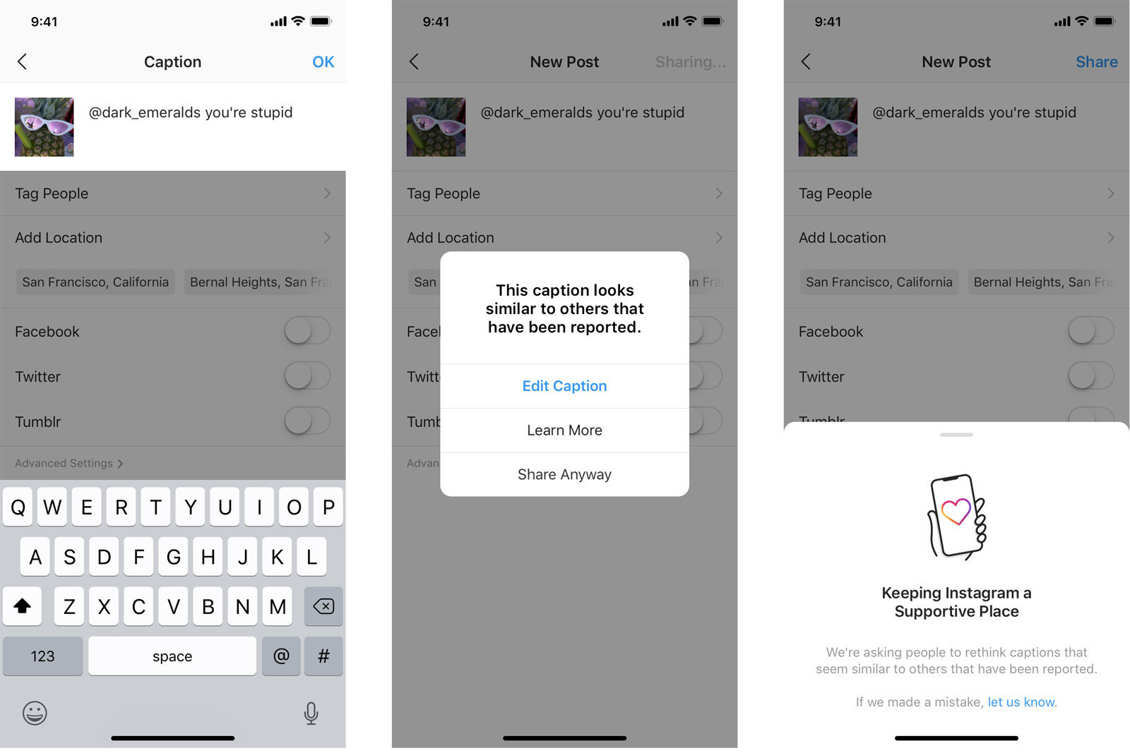 Instagram usa l’intelligenza Artificiale per avvisare i bulli