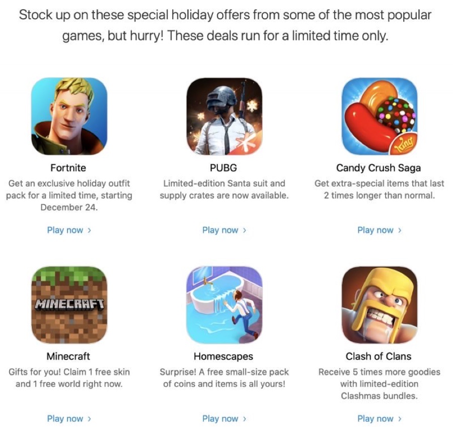 Apple Sorprese di Natale offre contenuti speciali e sconti per app e giochi