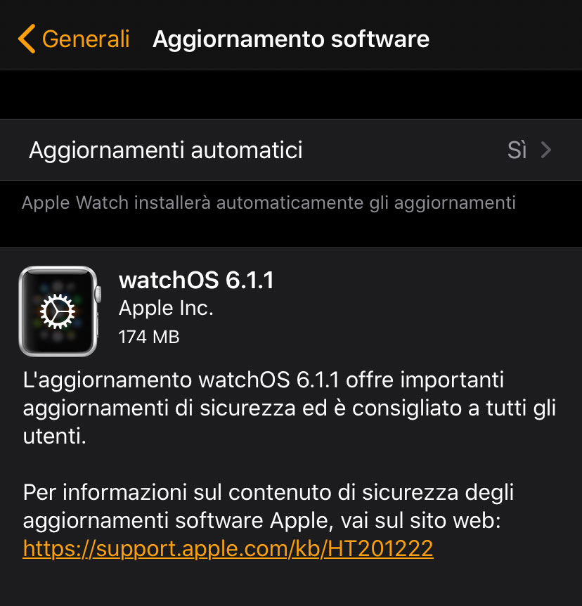 Disponibile la versione definitiva di watchOS 6.1 watchOS 6.1