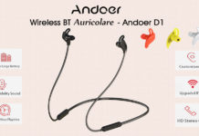 Gli auricolari wireless Andoer D1 per sportivi in offerta su Amazon a 13,85 euro con codice sconto
