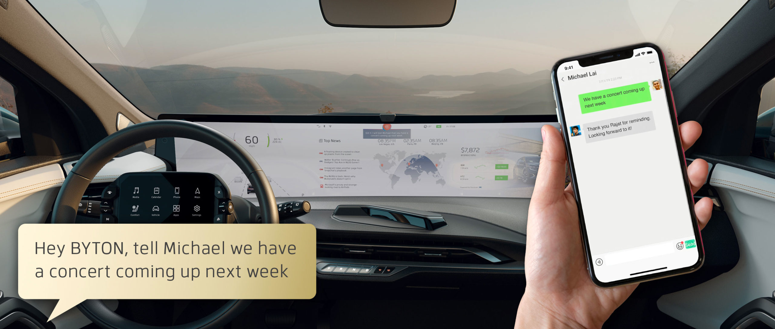 CES 2020, Byton mostra il “salotto digitale mobile” del SUV elettrico M-Byte CES 2020, Byton mostra il “salotto digitale mobile” del SUV elettrico M-Byte