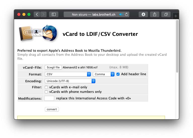 Come esportare i contatti da iPhone a un foglio su Excel