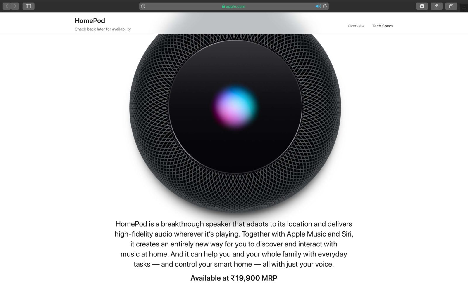 L’HomePod arriverà presto in India