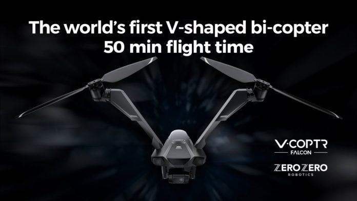 V-Coptr Falcon, ecco il drone che vola per 50 minuti
