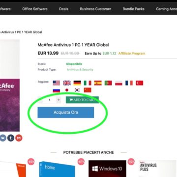 Un anno di McAfee Antivirus Plus a soli 13,99 euro e gratis la licenza Windows 10 Pro
