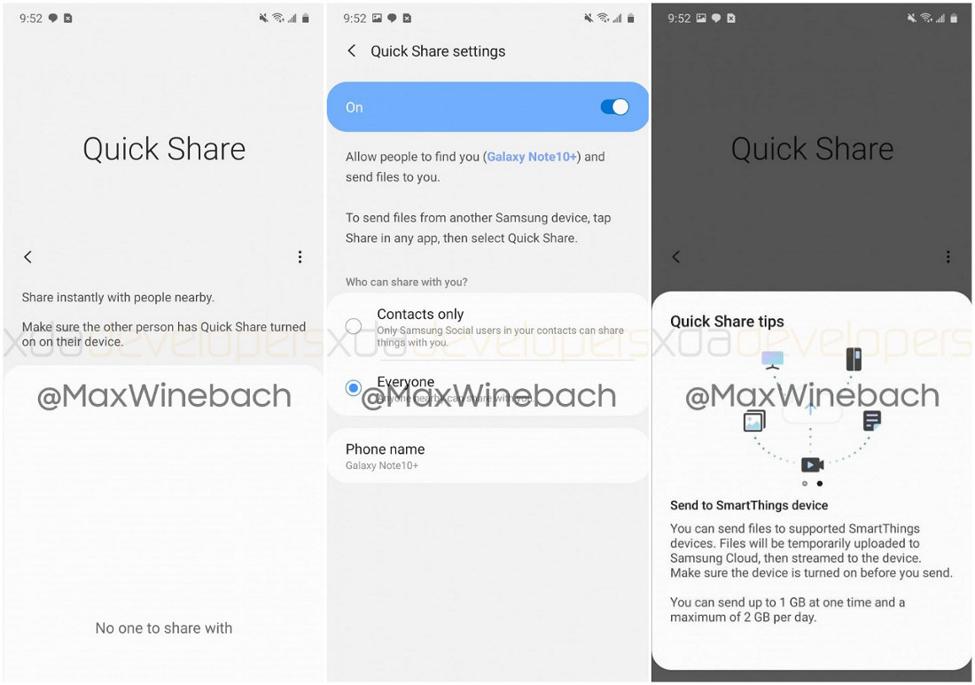 Samsung lavorerebbe a Quick Share, l’AirDrop di Android Samsung lavorerebbe a Quick Share, l’AirDrop di Android