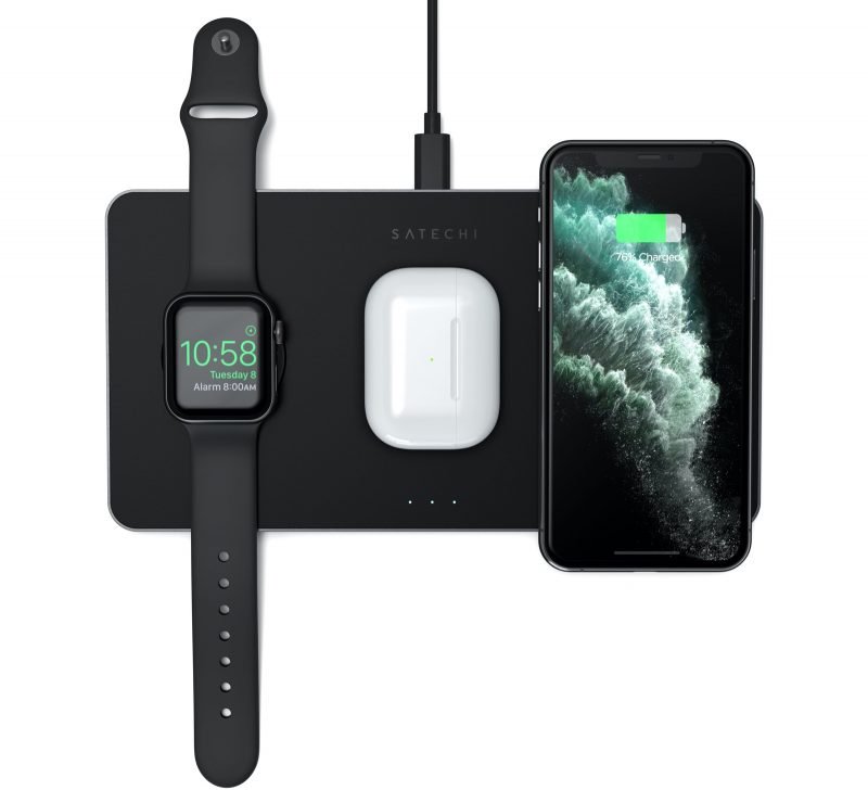 Al CES 2020 Satechi lancia il nuovo pad di ricarica wireless Trio per ricaricare contemporaneamente iPhone, Apple Watch e AirPods