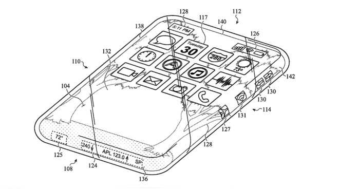 iPhone tutto vetro con touchscreen avvolgente - brevetto apple