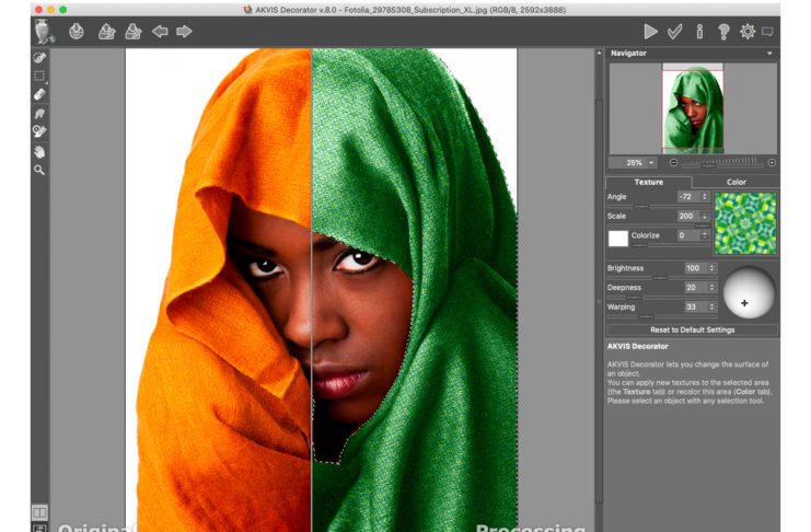 AKVIS Decorator 8.0, aggiornato il software Mac e PC che rendere facile aggiunge texture alle foto