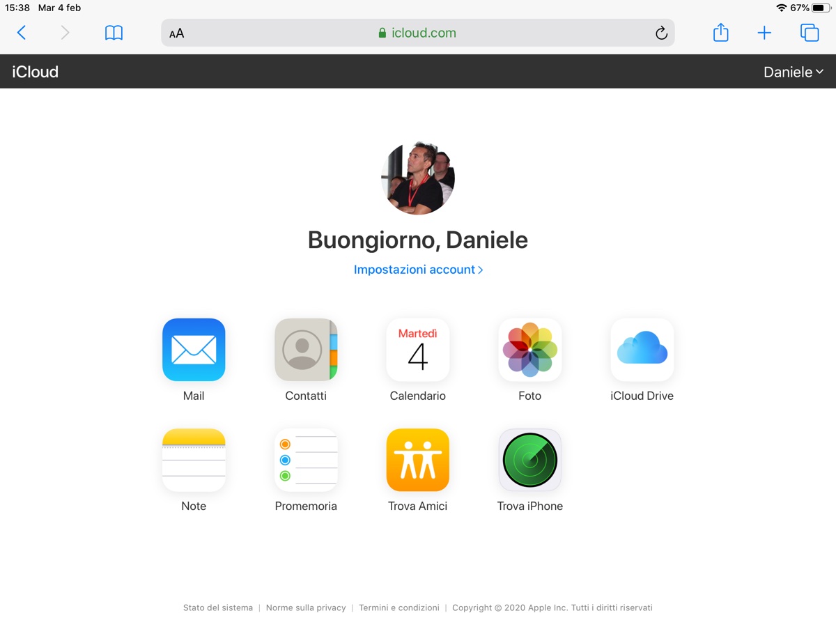 iCloud.com via browser