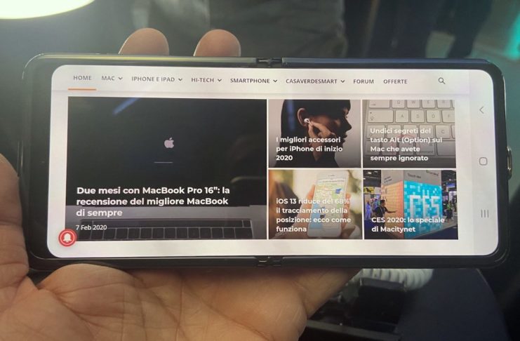 Il nuovo Samsung Z Flip visto da vicino