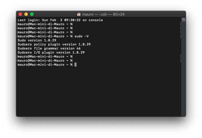 Un bug nel comando Sudo del Terminale di macOS e Linux consentiva l’esecuzione di programmi come amministratore