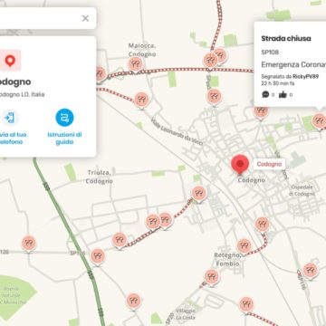 Coronavirus nel Nord Italia, la community di Waze si mobilita