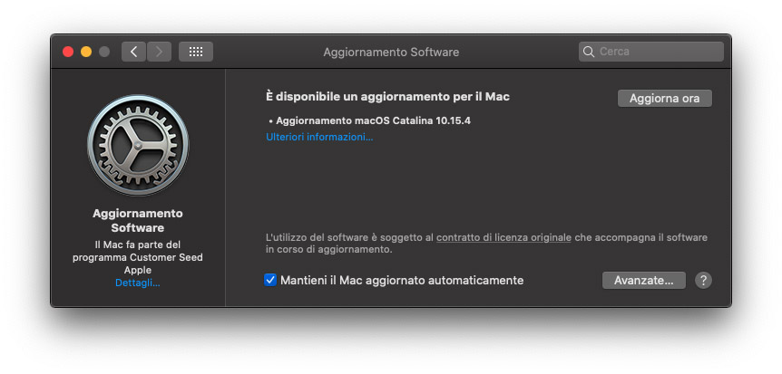 Disponibile l’update a macOS 10.15.4