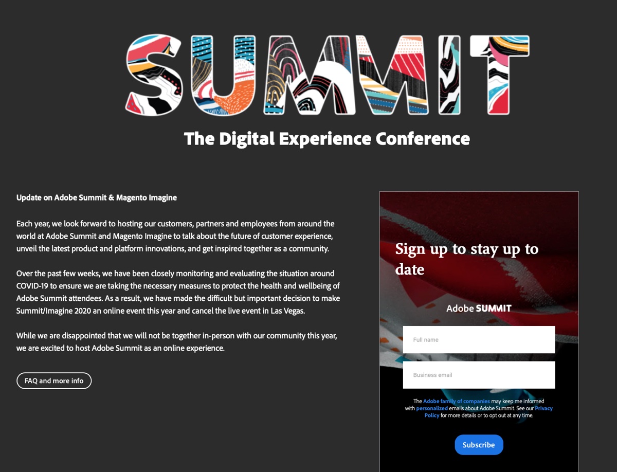 Adobe e Google cancellano le conferenze per Coronavirus