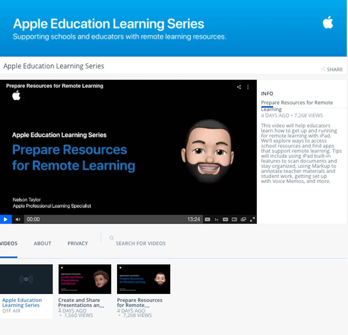 Apple presenta una nuova serie di video per fare scuola da casa