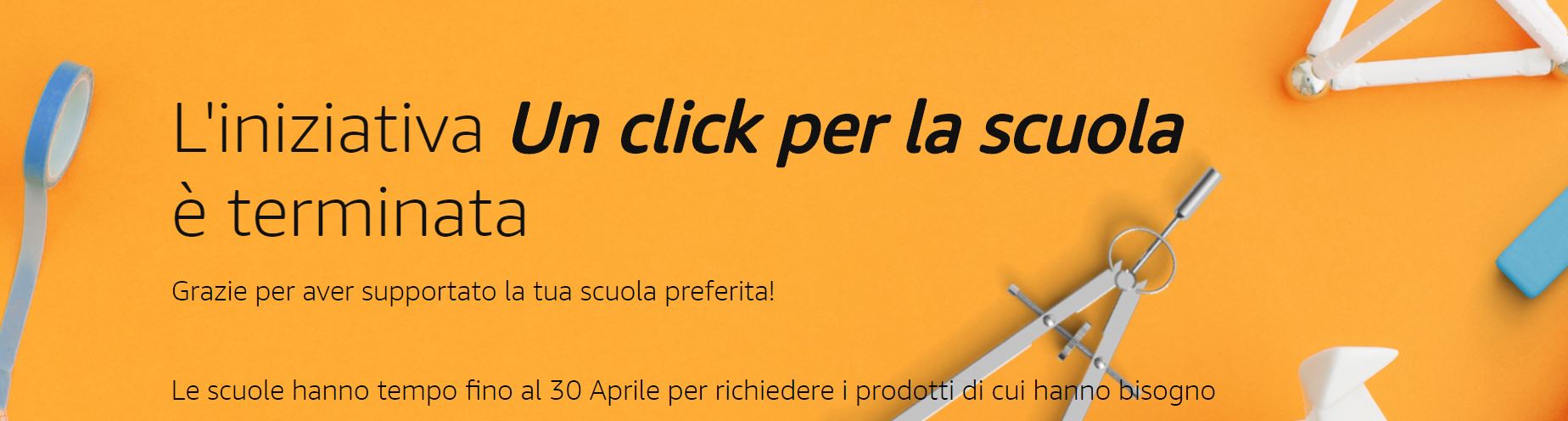 Amazon dona 1,9 milioni di euro alle scuole italiane con un Click per la Scuola Amazon dona 1,9 milioni di euro alle scuole italiane con un Click per la Scuola