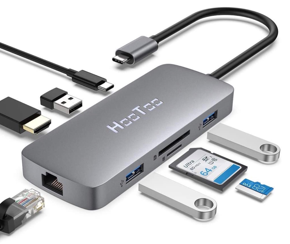 HooToo UC008, l’hub USB-C da 100 W con 8 funzioni in 1 scontato di 10 euro