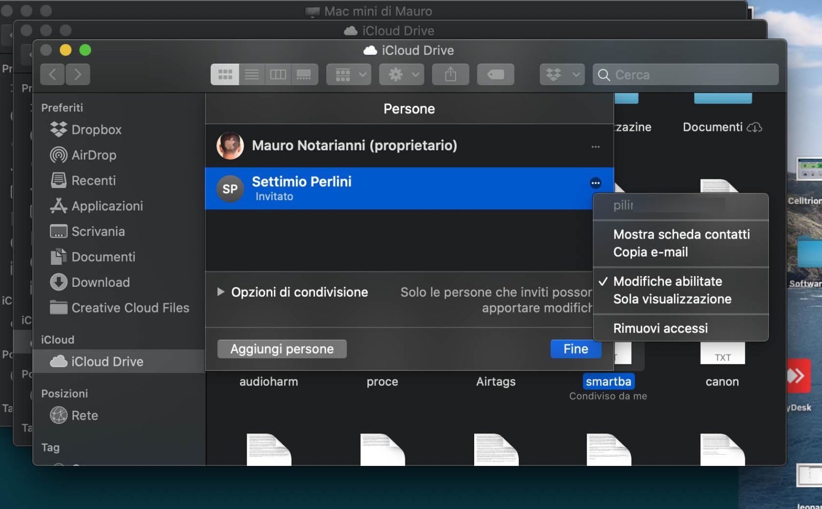 macOS 10.15.4, come funziona la condivisione delle cartelle di iCloud Drive dal Finder