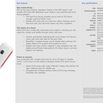 Nokia 5310, torna in vita il telefonino tutto musica e radio